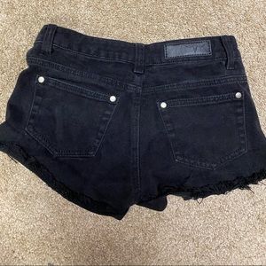 Black jeans shorts